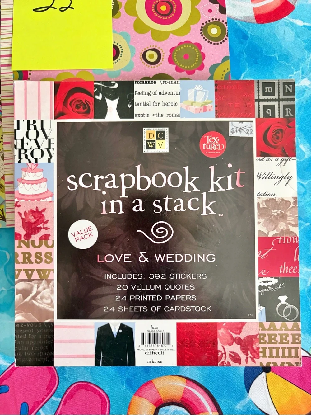 MINI DCWV Love & Wedding Scrapbook Kit and K&Company Greenhouse Paper Pads